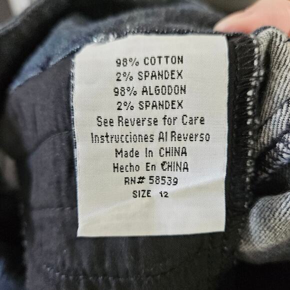 Common Genes Women's Mid-Rise Bootcut Jeans Size 12 Large Dark Blue Stretch - Picture 6 of 6